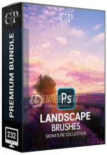 风光摄影师必备12套Photoshop笔刷合集附视频教程 Photoshop Brushes - Landscape Bundle 2020