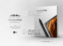 火焰烟雾笔刷|真实火焰烟雾爆炸特效解决方案笔刷 RM Smoke & Fire