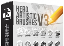 370多个Photoshop手写绘画笔刷集合 370+ Handwriting Brushes Collection