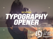 极简强烈风格化包装动画AE模板 Videohive Dynamic Typography Opener