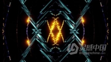 2种效果梦幻霓虹灯图案动画效果LED屏幕背景VJ视频素材 Neon Metropolis Vj Pack