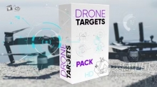 FCPX插件-16种科技感赛博朋克无人机目标定位HUD元素动画 Drone Targets Pack 汉化中文版