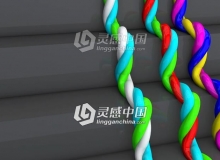 C4D弯曲麻花线建模材质球预设视频教程 Wire Bend Cinema 4D Tutorial