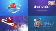 FCPX模板插件3款风格可爱卡通手绘彩绘风格LOGO片头动画 Cartoon Christmas Logo Pack for FCPX