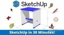 Sketchup快速学习制作家具技术训练视频教程 中文字幕