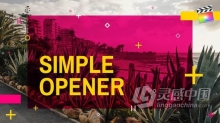 时髦鲜艳色彩现代文字动画开场宣传视频片头模板-FCPX插件 Simple Opener For Final Cut & Apple Motion