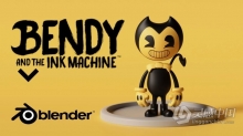 Blender卡通小恶魔般3D游戏角色建模视频教程 Creating A 3D Game Character Bendy | Dino Bandzovic