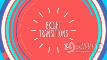 12种效果多彩形状图形动画视频转场过渡制作视频素材 Bright Transitions