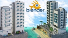 Blender热带酒店度假村场景完整制作流程视频教程