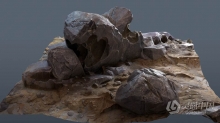 ZBrush地形岩石模型与纹理完整制作流程视频教程