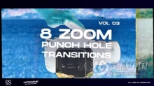 AE模板-打孔故障缩放过渡AE模板下载 Punch Hole Zoom Transitions Vol. 03