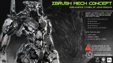 ZBrush机甲机器人概念设计雕刻制作全流程视频教程