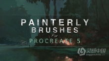 44组大师级数字绘画自定义Procreate笔刷合集 PAINTERLY BRUSH-SET - 44 custom brushes for Procreate