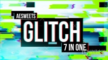 中文汉化AE插件-信号干扰破损RGB色彩分离毛刺撕裂特效Glitch 7in1 v1.2.2 Win版本免费下载