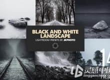 14款黑白相间的风景Lightroom预设14 Black And White Landscape Lightroom Presets