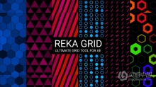 图形矩阵网格排列自定义动画生成器AE插件 Reka Grid v1.0a Win/Mac 附使用教程