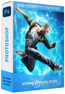 能量光效围绕Photoshop动作 Energy Photoshop Action 附视频教程