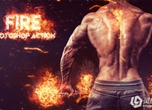 超酷爆炸火焰特效动作 Fire Photoshop Action