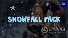 AE脚本预设包-19个卡通冬天降雪雪花动画 Snowfall Pack FXM预设