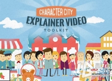 二维卡通人物解说MG角色动画场景产品宣传AE模板Videohive Mega Explainer toolkit ...