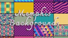 32种孟菲斯流行艺术风格现代抽象图案背景动画AE模板下载 Memphis Colorful Backgrounds