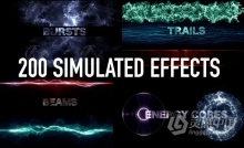 200套Simulated Effects VFX高分辨率视频特效素材.EXR图像序列