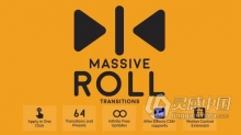 AE脚本预设包-Massive Roll Transitions AE脚本预设64种滚动移动特效视频转场