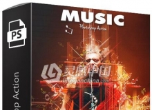 音乐海报PS动作 Music Photoshop Action 附视频教程