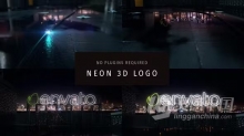 AE模板-楼房屋顶场景霓虹灯3D标志动画视频片头AE模板下载