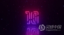 视频素材 霓虹灯倒计时发光粒子10秒倒数动画视频素材下载