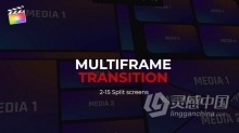 100多种多画面视频分屏过渡转场动画效果制作-FCPX插件 Multiscreen Transition