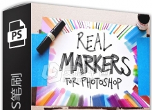 马克笔PS笔刷 real markers! revised! Brushes 附视频教程