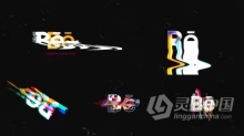 RGB分割效果故障技术演绎游戏IT公司LOGO动画AE模板下载 Glitch Logo 5in1