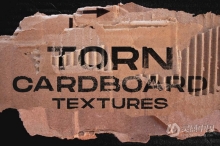 100+边缘撕裂破损的纸板纹理设计创作合成素材 Torn cardboard textures