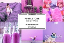 时尚紫色调风光人像Lightroom调色预设 OnPresets- PURPLE TONE