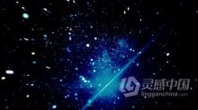 视频素材 星系空间占星术天文学银河闪光超空间粒子动画背景4K视频素材下载
