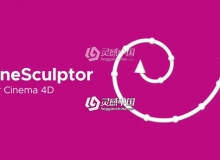 曲线样条物体克隆分布C4D插件汉化版LineSculptor v1.0 支持Cinema 4D R21版 Win/Mac