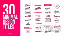 FCPX插件-30种迷你简洁设计文字标题动画 30 Minimal Design Titles