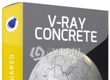 C4D FOR VRAY混凝土纹理材质合集 V-Ray Concrete Texture Pack for Cinema 4D