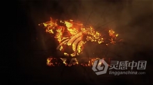 AE模板-3D大气震撼火热灼烧LOGO动画AE模板下载 Cinematic Logo