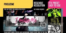 19种不同样式像素化艺术游戏电影效果制作 AE预设 AE工程预设 PixelizeMe