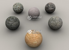 C4D石墙材质 Stones C4D材质