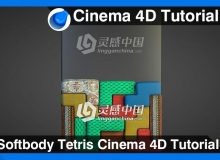C4D瓶里的软体俄罗斯方块变形制作视频教程 Blanket Over Object Cinema 4D Tutorial