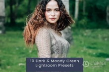 暗绿**绪人像Lightroom预设 10 Dark & Moody Green Lightroom Presets