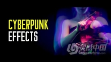 12种赛博朋克效果动画迷幻双重曝光视觉特效PR模板下载 Cyberpunk Effects