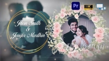 繁荣花卉标题精美婚礼请柬宴会邀请图像幻灯片PR模板下载 Wedding Invitation Slideshow - Premiere Pro