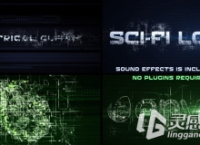 科幻电波Logo演绎动画AE模板Videohive Sci-Fi Electrical Glitch cs5