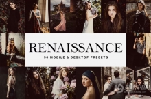 50个文艺复兴时期油画风格Renaissance Lightroom预设和LUT调色预设 50 Renaissance Lightroom Presets an