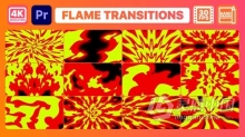 发光的火焰元素转场过渡PR模板下载 Flame Transitions