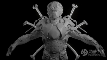 Zbrush与3dsmax科幻士兵硬表面雕刻建模视频教程